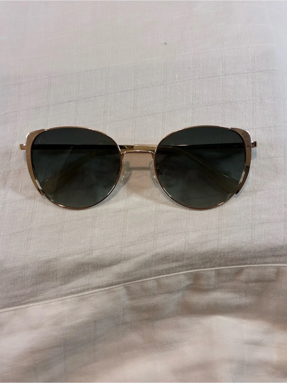 Women's Prive Revaux Gold Metal Frame Sunglasses with Gray Lenses